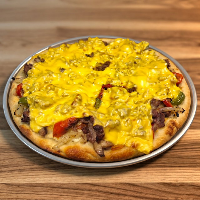Philly Cheese Steak Pizza.