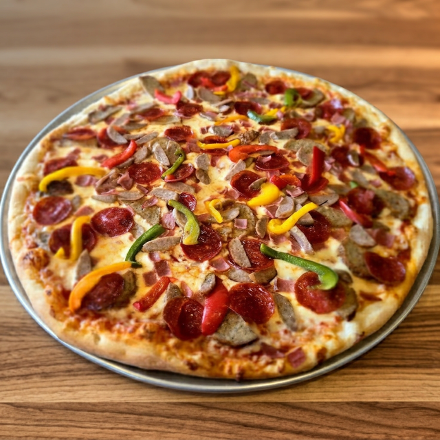 Meat Lovers Supreme Pizza.