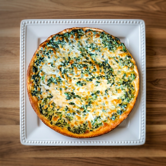 Pan Spinach Alfredo Slice Pizza.