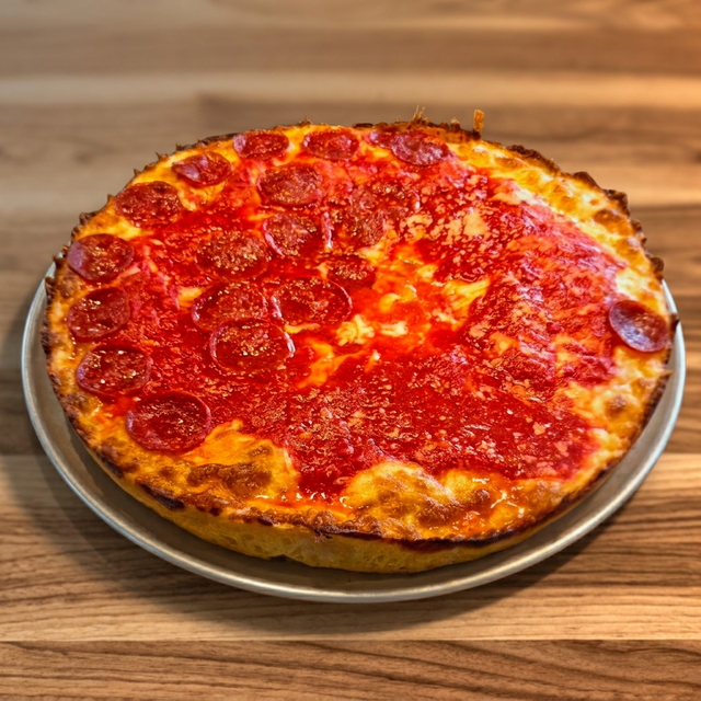 Detroit Style Pan Pizza.