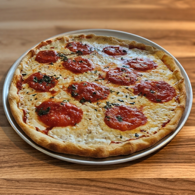 Fresh Mozzarella Pizza.