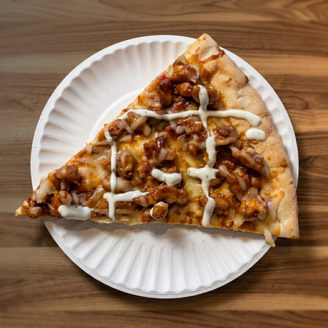 BBQ Chicken Ranch Slice Pizza.