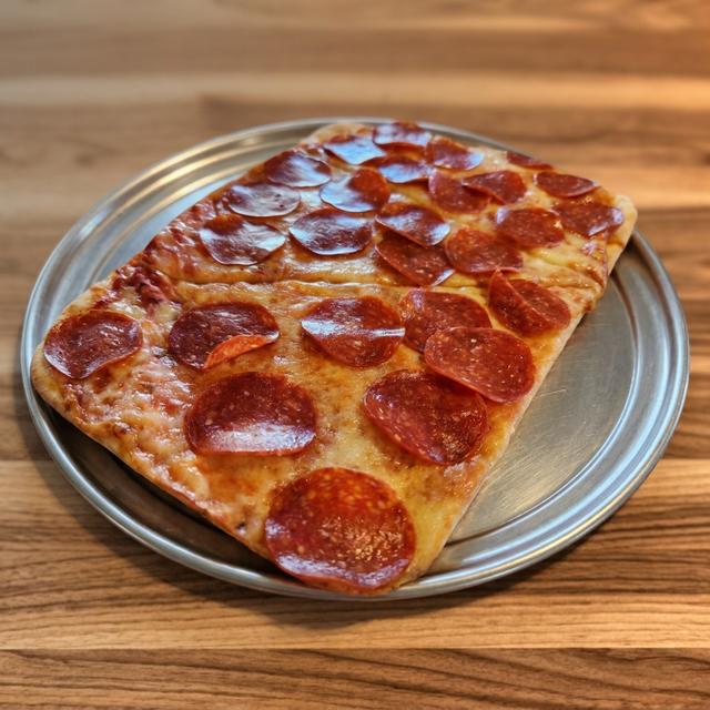 Beef Pepperoni Pizza.
