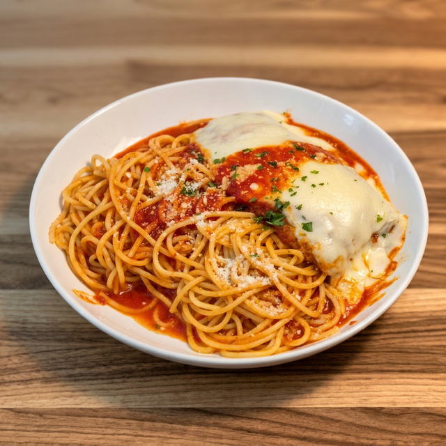 Chicken Parmigiana Entrée.